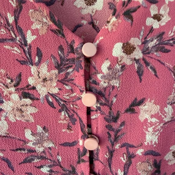 Cece Short Sleeve Pink Blouse - Picture 5 of 5